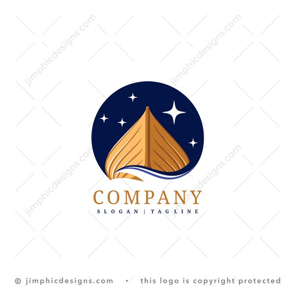 Exclusive Sailboat Logo for sale - trademark-ready design for your branding