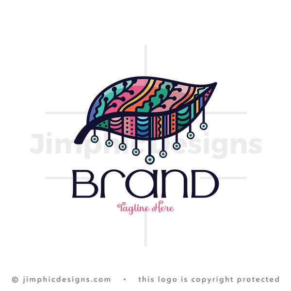Decorated and Colorful Leaf Accessories - pre-made logo for sale
