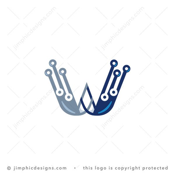 Letter W Tech Logo