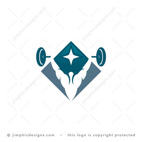 Exclusive V Gym Logo for sale - trademark-ready design for your branding
