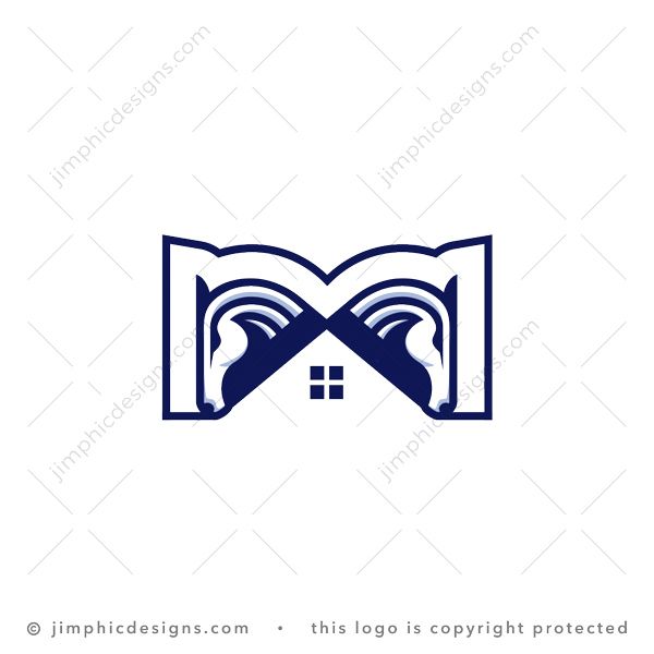 Letter M Horse House Logo