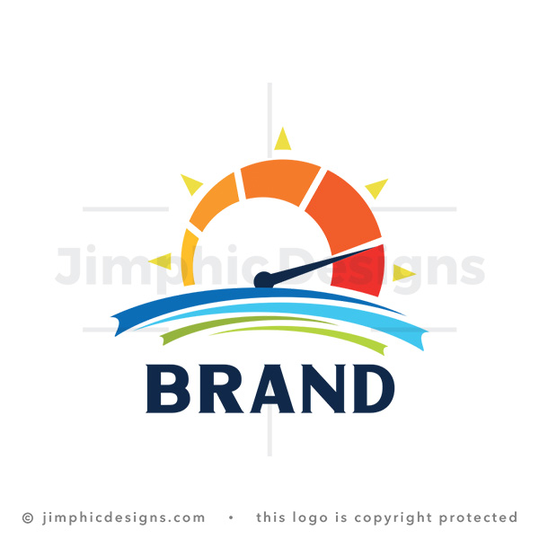Global Warming Hot Weather Logo