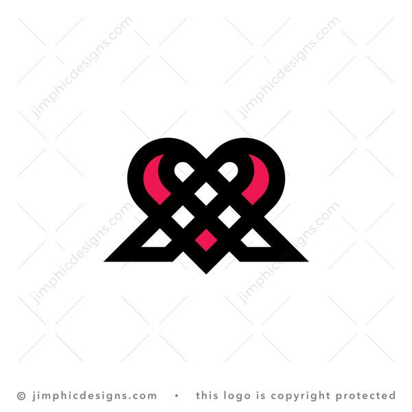 Letter A Heart Logo