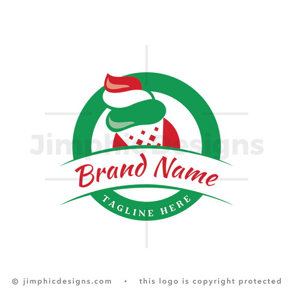 Italian Ice Cream Dessert Cafe Logo