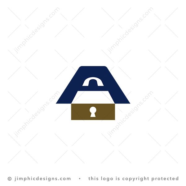 Letter A Lock Logo