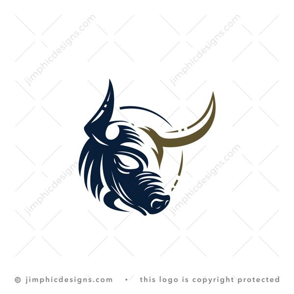 Exclusive Bull Logo for sale - trademark-ready design for your branding