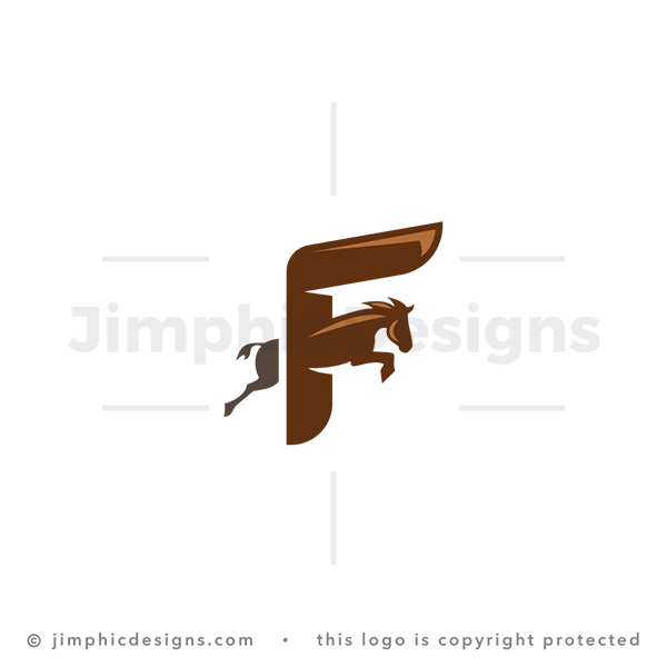Letter F Horse Logo