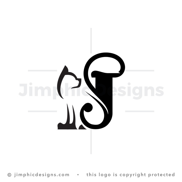 Letter J Cat Logo