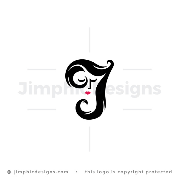 Letter J Lady Logo