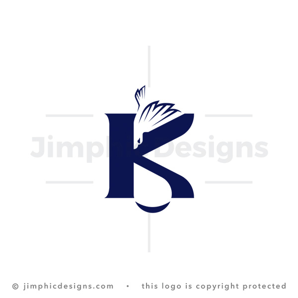 Letter K Bird And Drop Logo