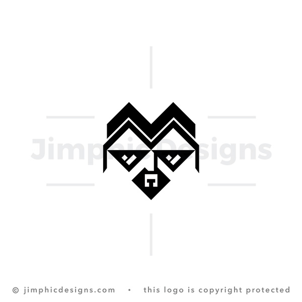Letter M Character Logo