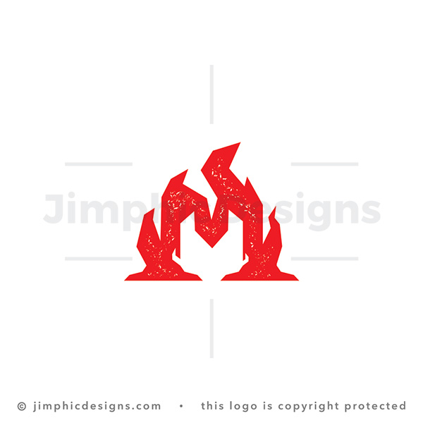 Letter M Fire Logo