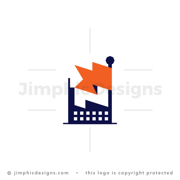 Letter N Factory Logo - pre-made logo for sale