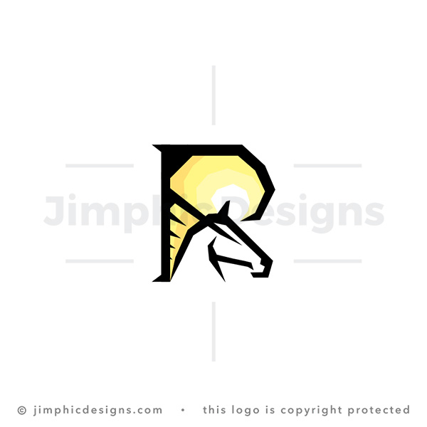 Letter R Horse Logo