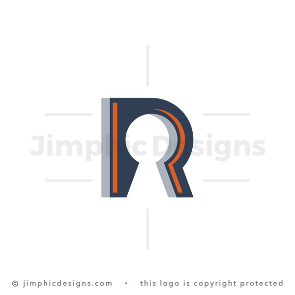 Letter R Keyhole Logo