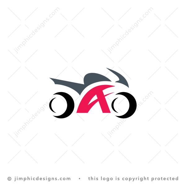 Letter A Motorbike Logo