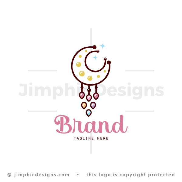 Moon Jewelry Logo - pre-made logo for sale