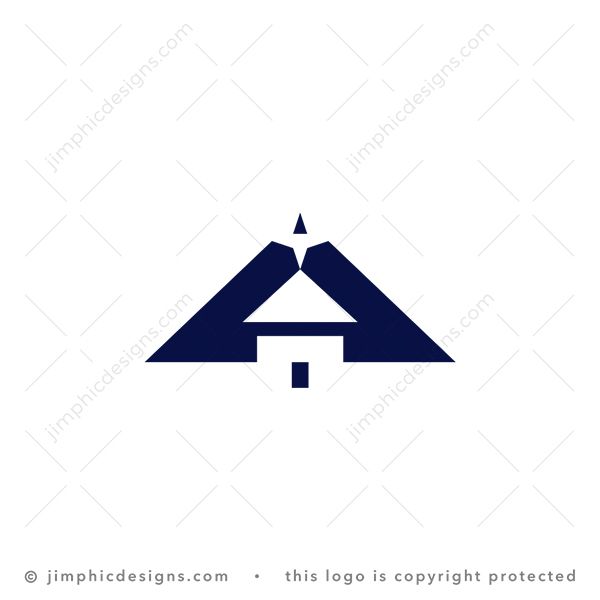 Letter A House Logo