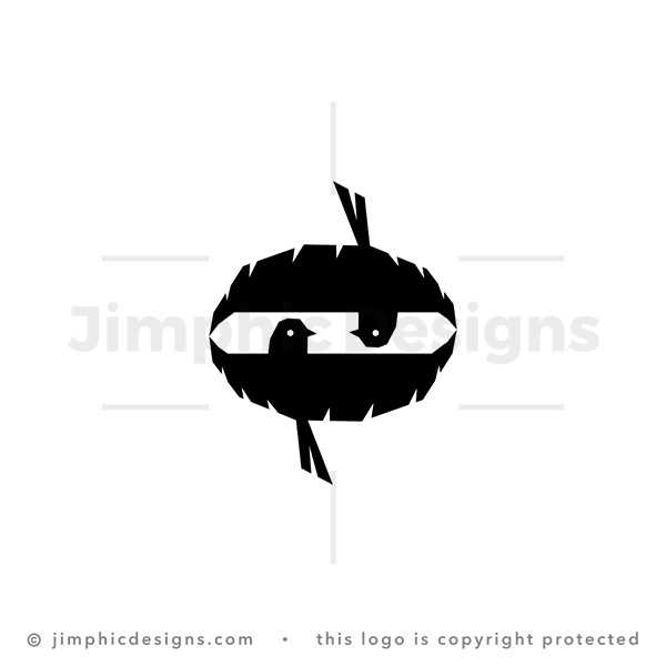 Ninja Birds Logo - pre-made logo for sale