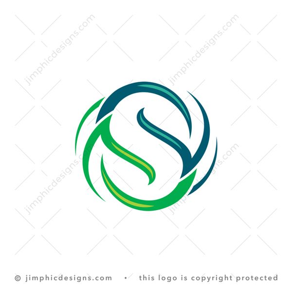 Exclusive S Leaves Logo for sale - trademark-ready design for your branding