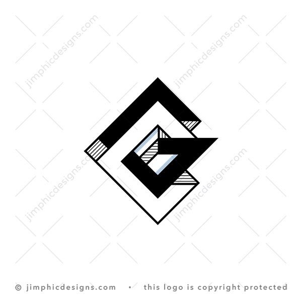 Gc g c letter logo with color block design Vector Image