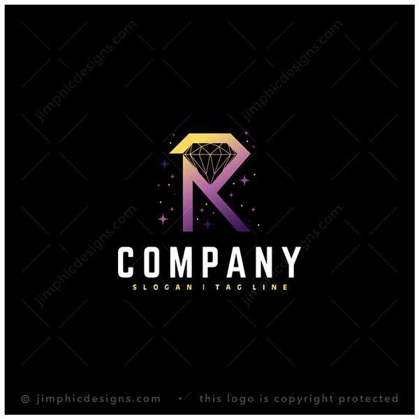 Exclusive R Diamond Logo for sale - trademark-ready design for your branding