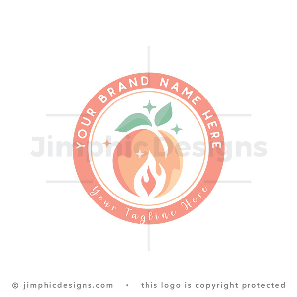 Peach Flame Candle Boutique Scent Logo