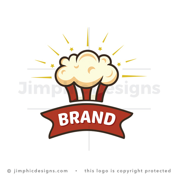 Popcorn Chef Hat Logo