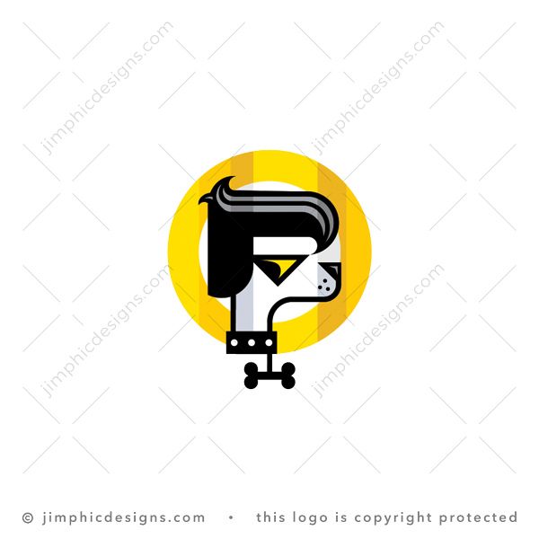 Stylish Dog Logo logo for sale: Charming dog with a stylish hairstyle and sunglasses on his face is inside a circle with a bone hanging from his collar and the sun in the background.