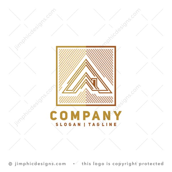 Exclusive Arrow Roof Logo for sale - trademark-ready design for your branding