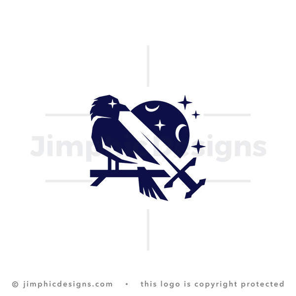 Raven Sword Logo - pre-made logo for sale