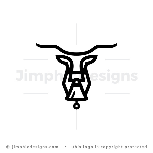 Ring Cattle Longhorn Logo