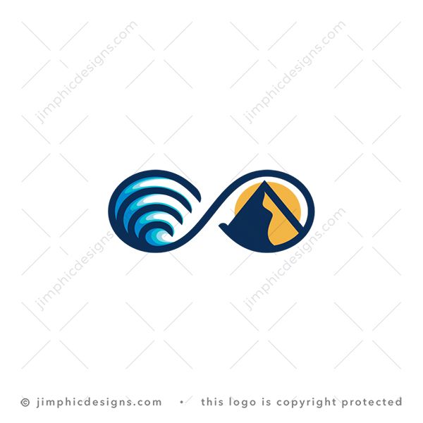 Waves And Mountain Logo
