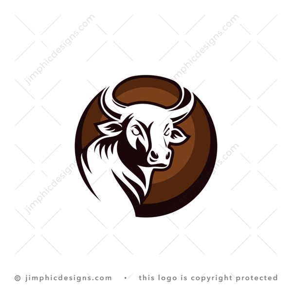 Exclusive Bull Logo for sale - trademark-ready design for your branding