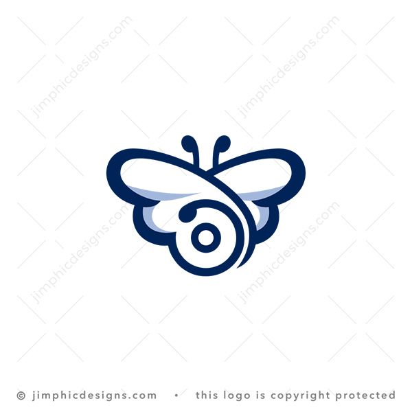 Letter O Butterfly Logo