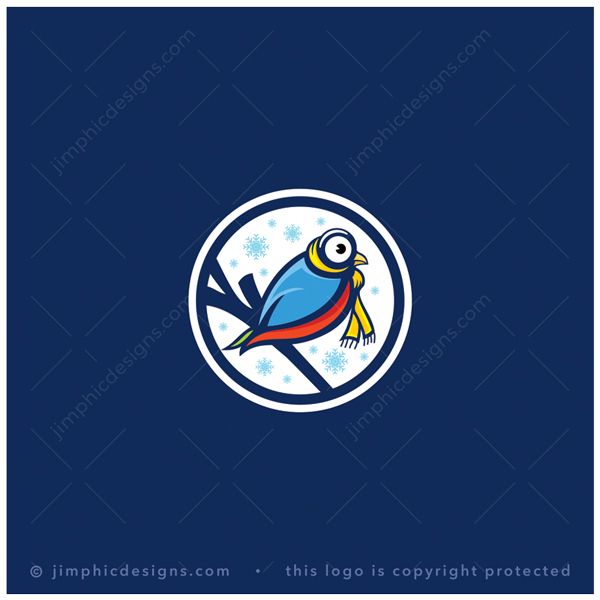 Exclusive Scarf Bird Logo for sale - trademark-ready design for your branding