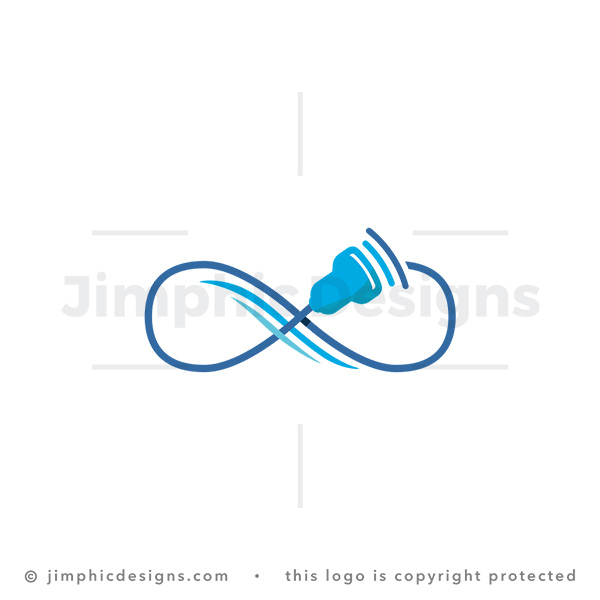 Ultrasound and Medical Diagnostic Clinic Logo with Infinity Symbol - pre-made logo for sale