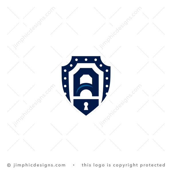 Letter A Lock Logo