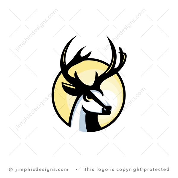 Raindeer - Christmas reindeer outline logo - Roven Logos