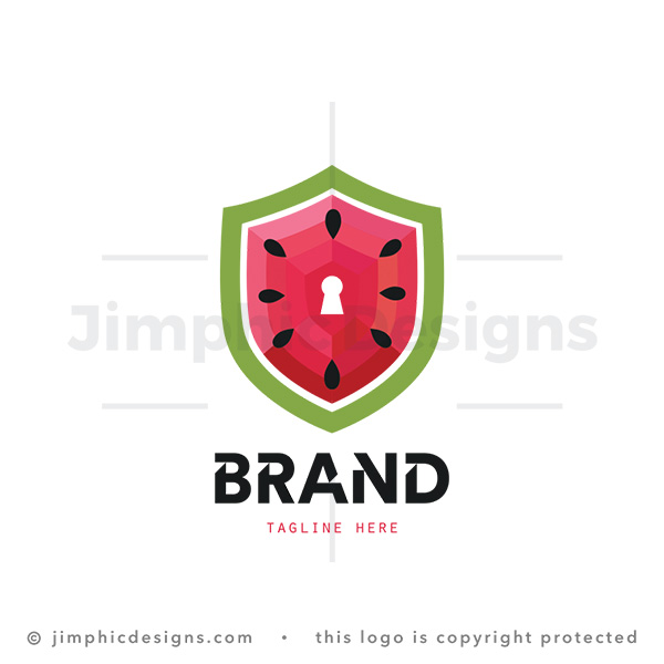 Watermelon Shield Security Logo