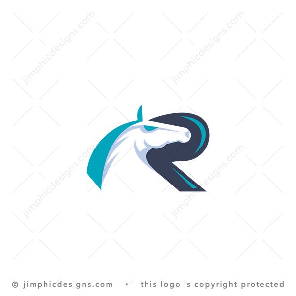 Letter R Horse Logo