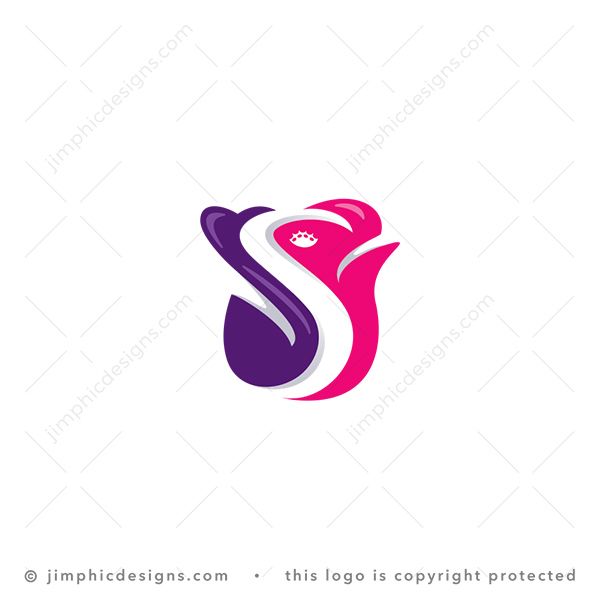 Letter S Rose Logo