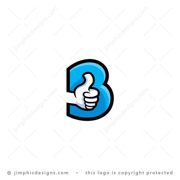 Letter B Thumbs Up Logo