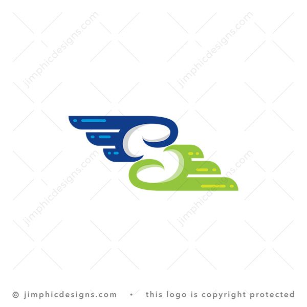 Letter S Wings Logo